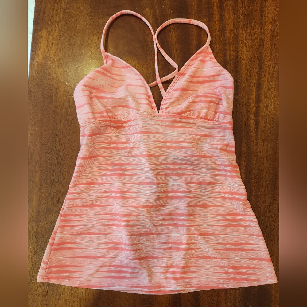 Athleta Small Tall Tankini Top Bright Coral